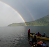Rainbow in the Bowron Lakes